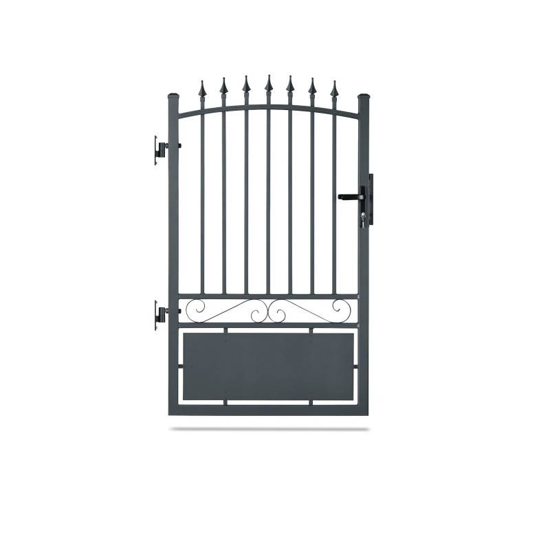 Portillon aluminium tradition style ferronnerie passage 1m Gris - Easy Clôture - Imagen 1