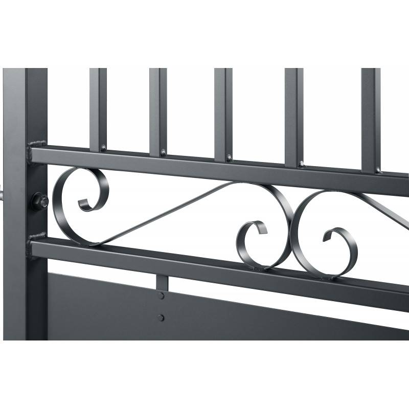 Portillon aluminium tradition style ferronnerie passage 1m Gris - Easy Clôture - Imagen 3