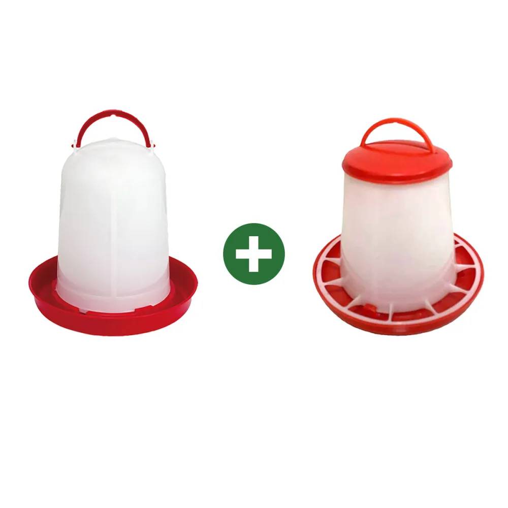 Abreuvoir 3L  + Mangeoire 3kg - avec poignée - Image 1