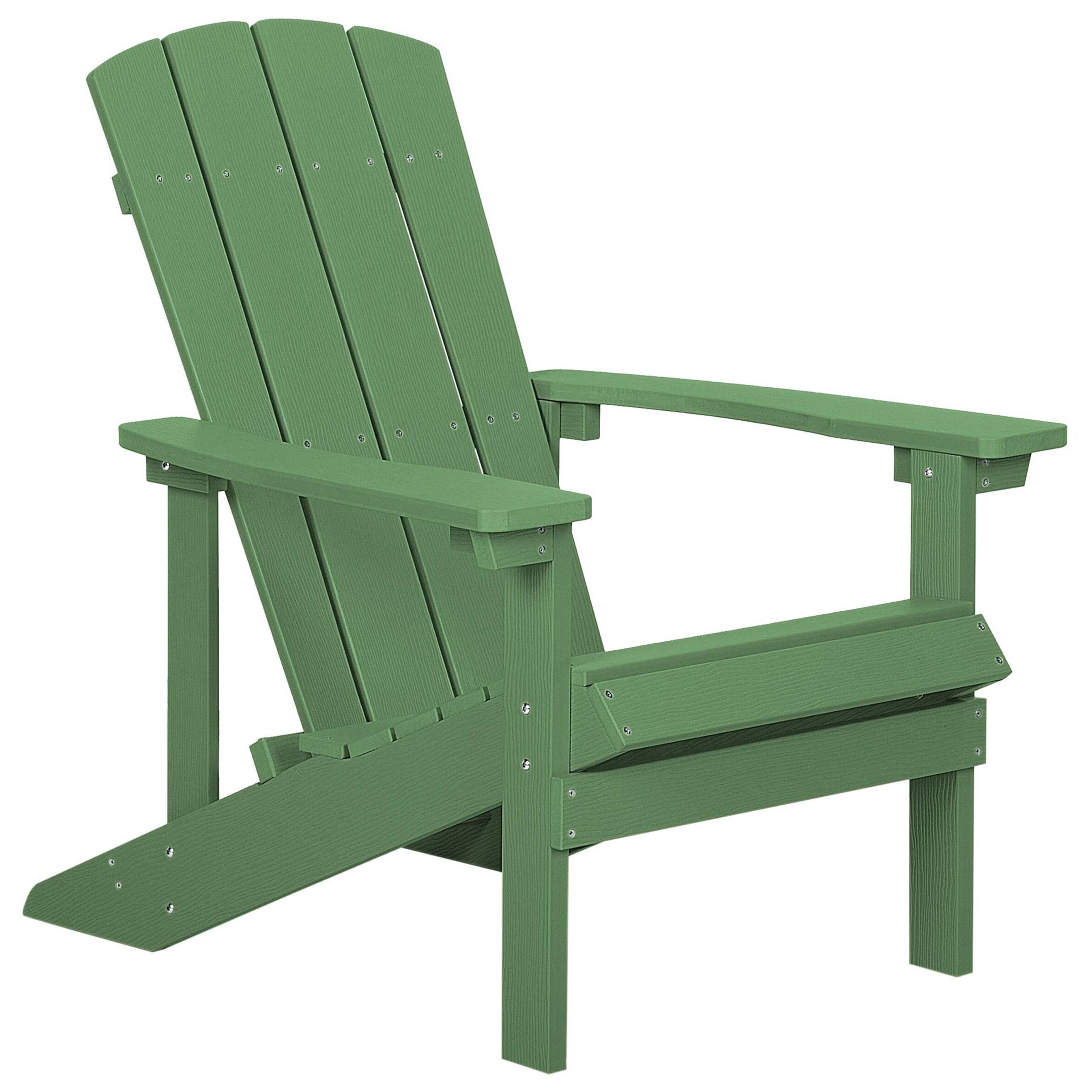 Beliani - Chaise de jardin Bois synthétique Vert ADIRONDACK - Beliani - Imagen 2