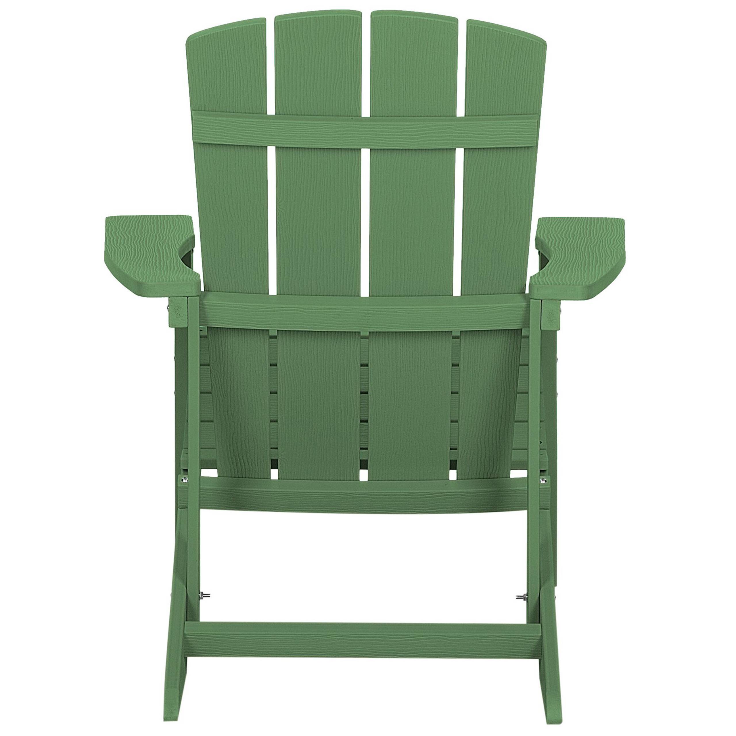Beliani - Chaise de jardin Bois synthétique Vert ADIRONDACK - Beliani - Imagen 7
