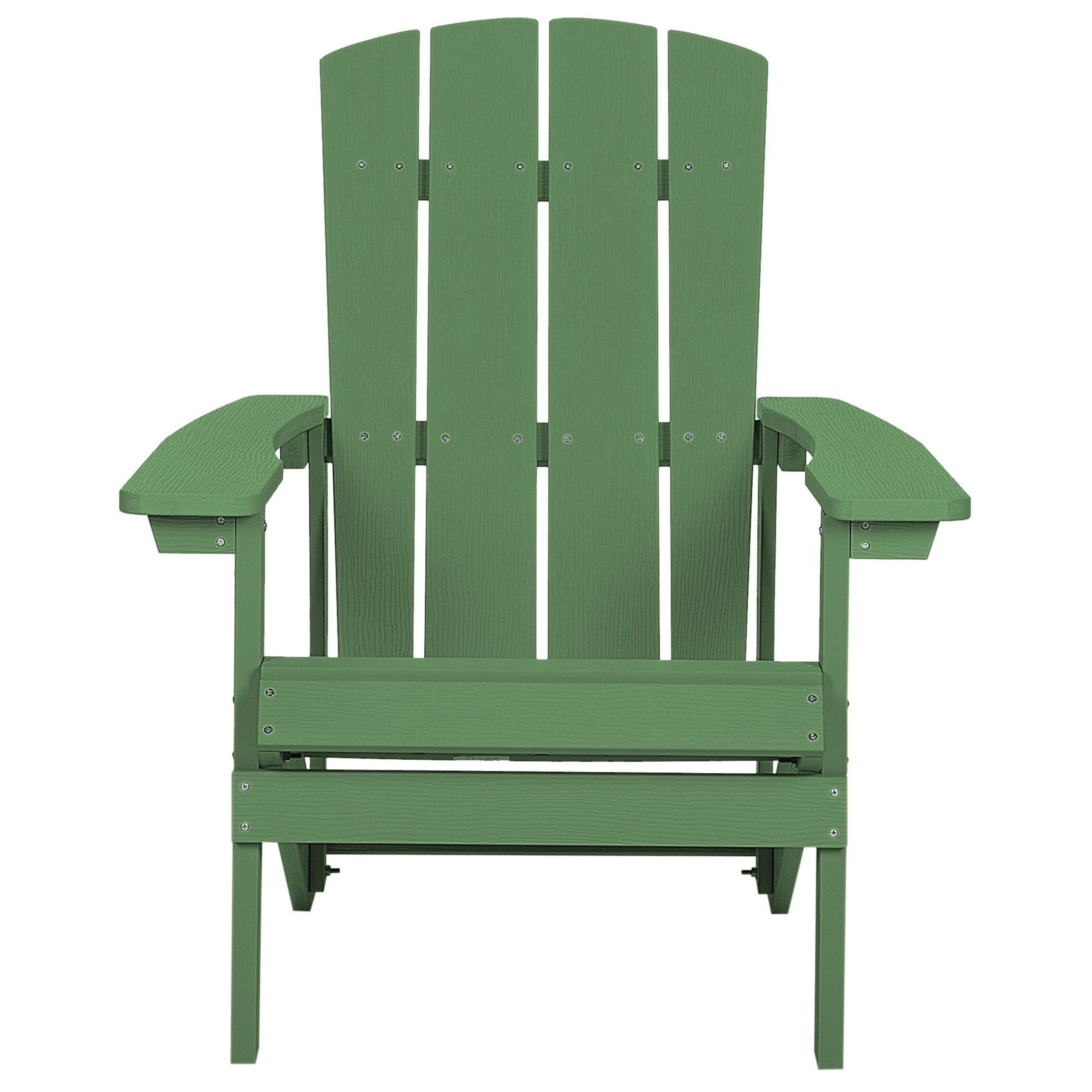 Beliani - Chaise de jardin Bois synthétique Vert ADIRONDACK - Beliani - Imagen 4