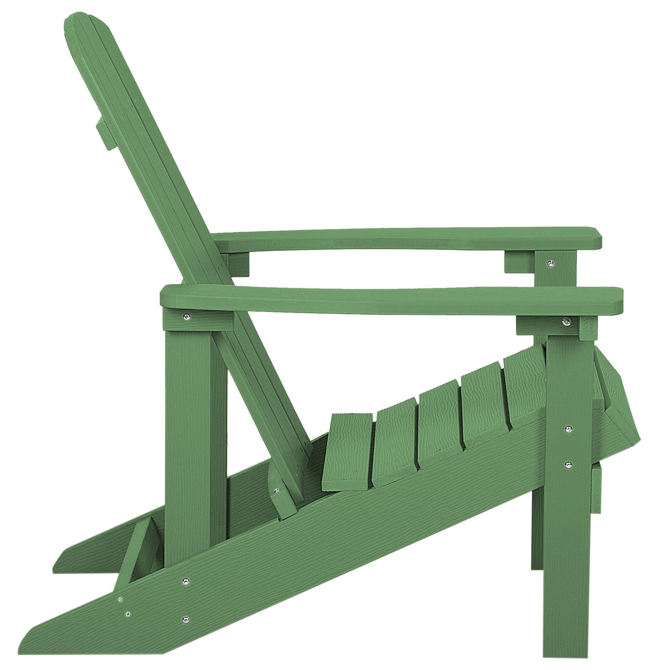 Beliani - Chaise de jardin Bois synthétique Vert ADIRONDACK - Beliani - Imagen 6