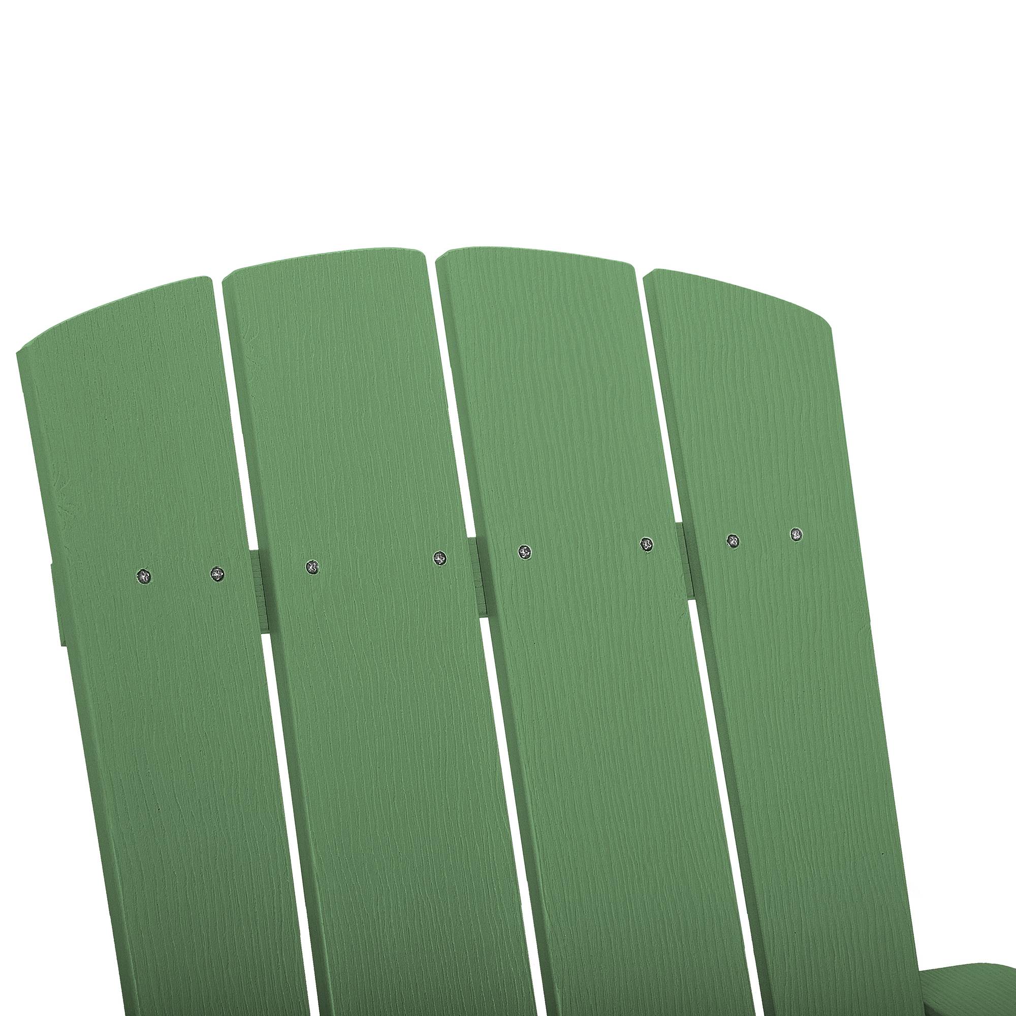 Beliani - Chaise de jardin Bois synthétique Vert ADIRONDACK - Beliani - Imagen 8