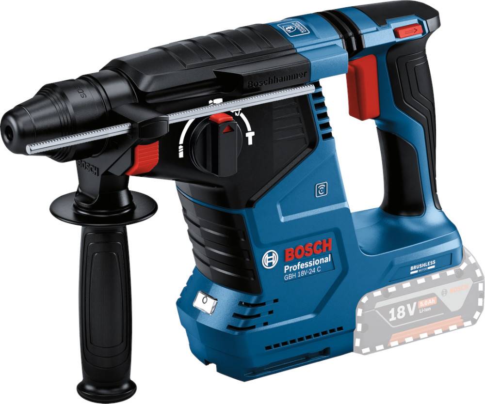 Bosch Professional - Perforateur SDS Plus 18V GBH 18V-24 C Professional (sans batterie ni chargeur) + coffret L-Boxx - BOSCH - 0611923001 - Imagen 2