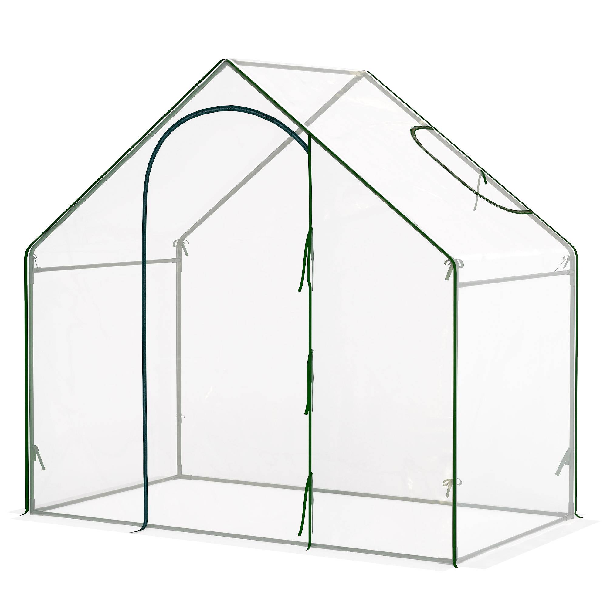 Serre verte transparente 1,8x1x1,68m pour balcon terrasse, structure acier plastique étanche pour tomates - Image 2