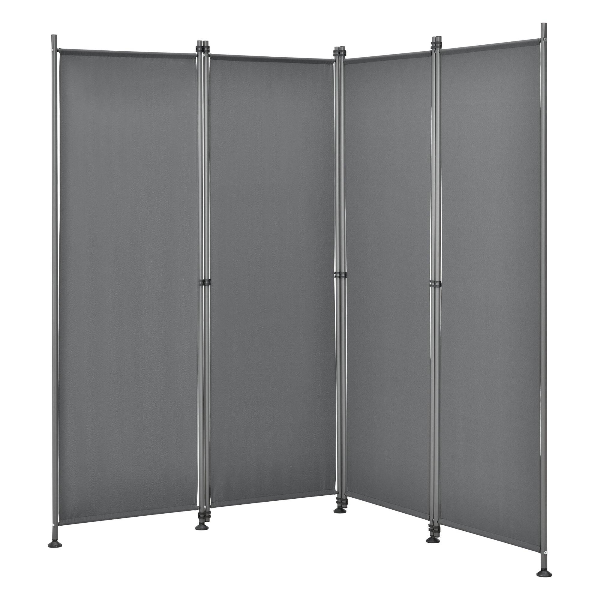 Helloshop26 - Brise-vue à 4 panneaux polyester 215 x 170 cm gris ardoise - Imagen 2