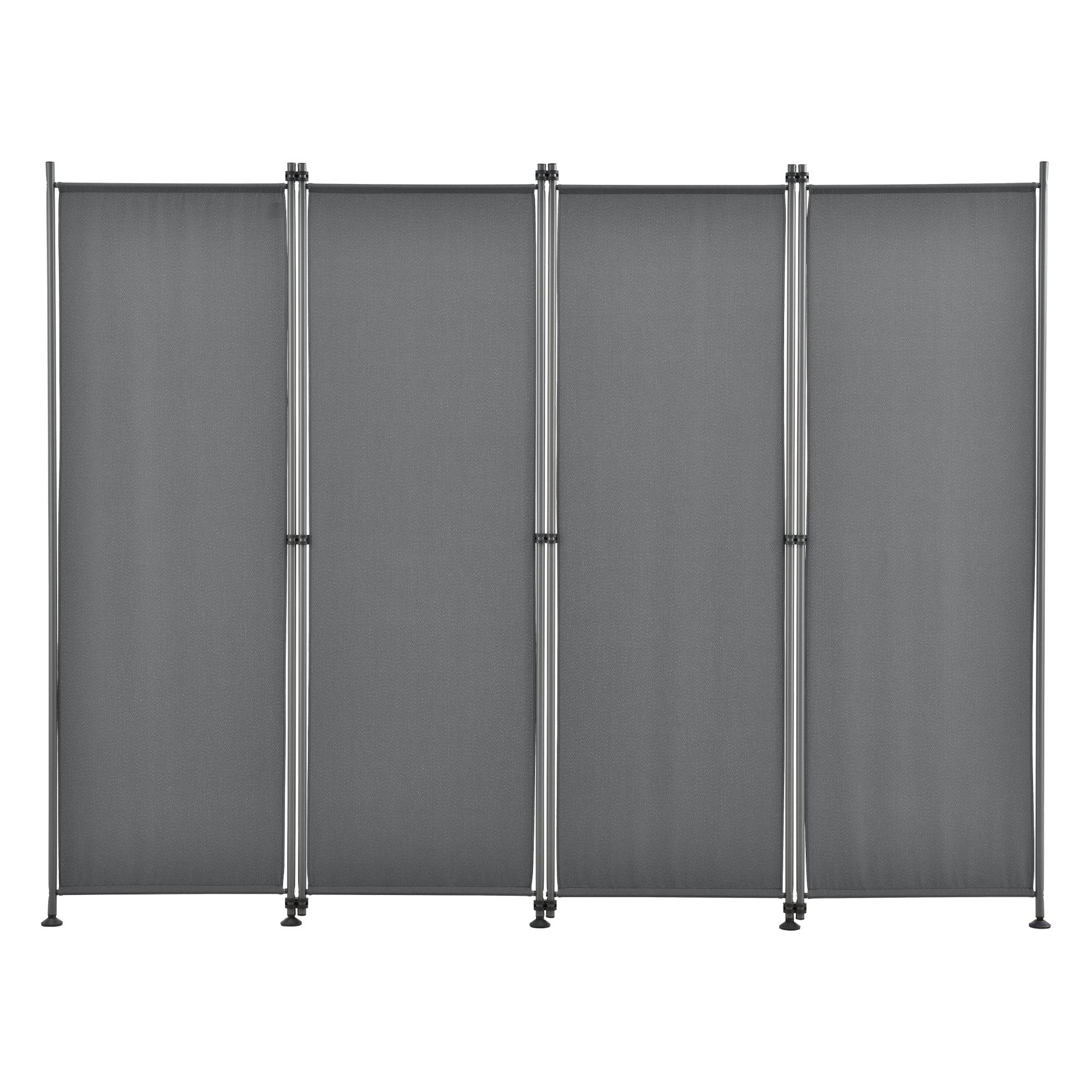 Helloshop26 - Brise-vue à 4 panneaux polyester 215 x 170 cm gris ardoise - Imagen 5