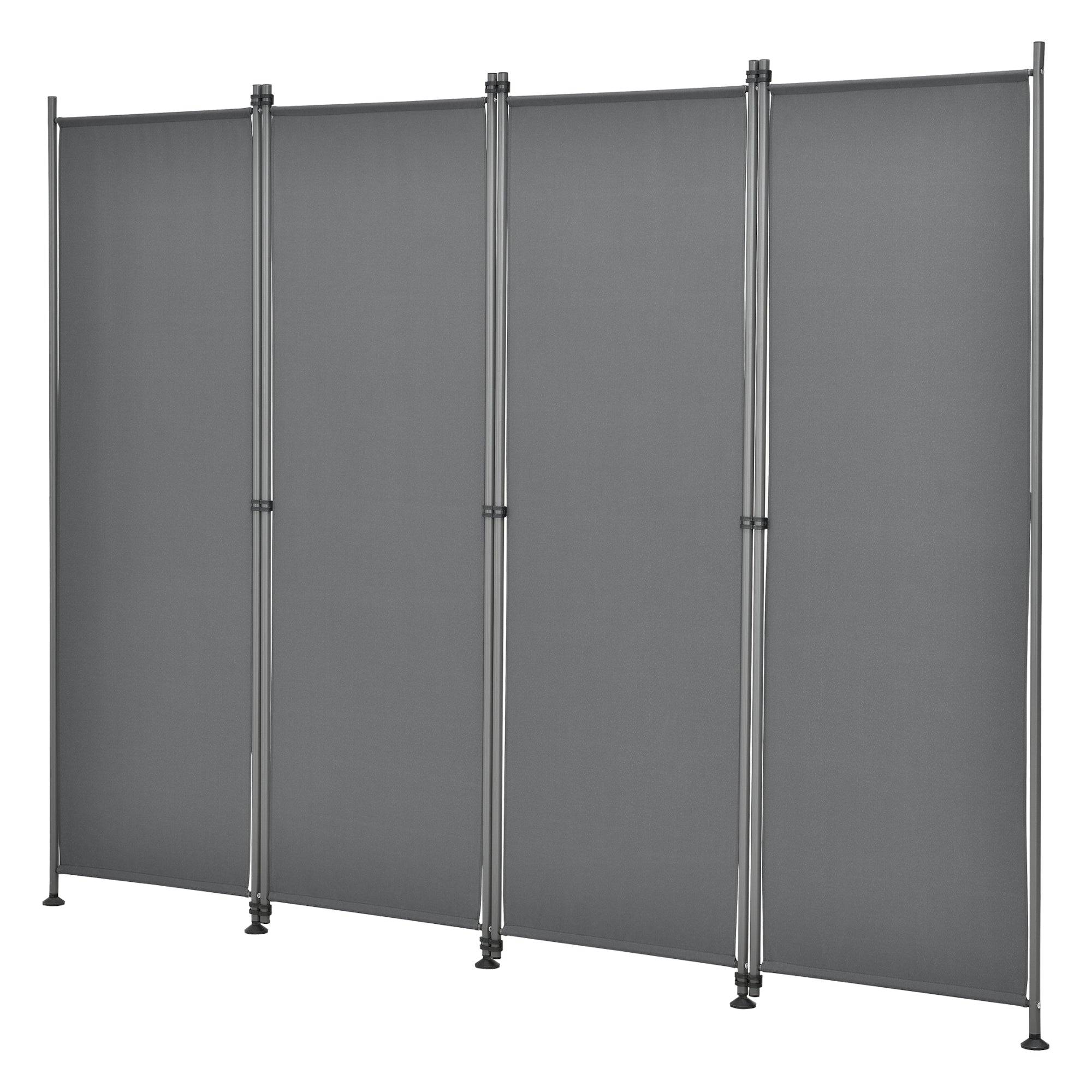 Helloshop26 - Brise-vue à 4 panneaux polyester 215 x 170 cm gris ardoise - Imagen 3