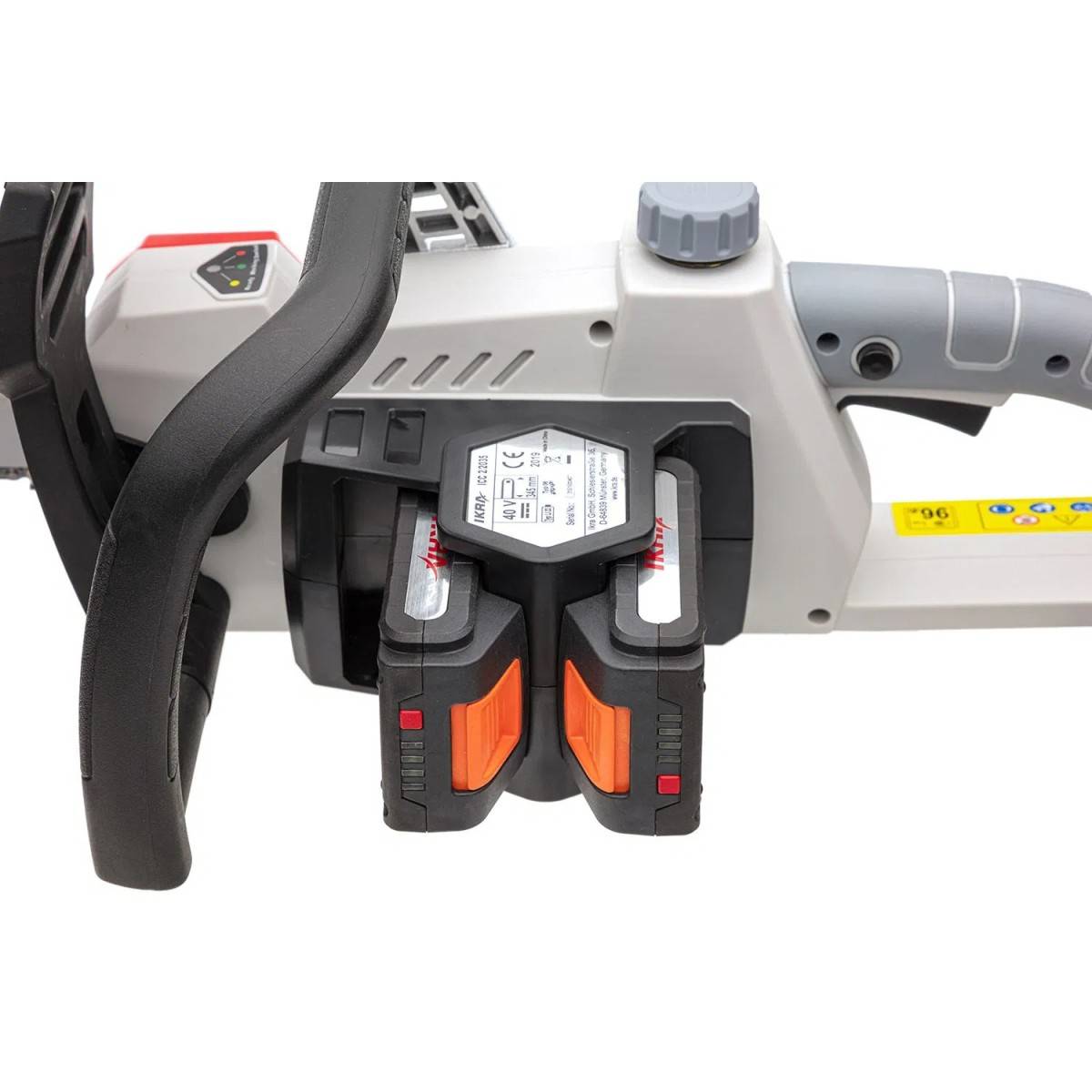 Tronçonneuse sans fil 40V - Guide OREGON 35,5 cm - 2 batteries lithium 2.0Ah - Chargeur Double - Tendeur de chaine rapide IKRA - Image 9