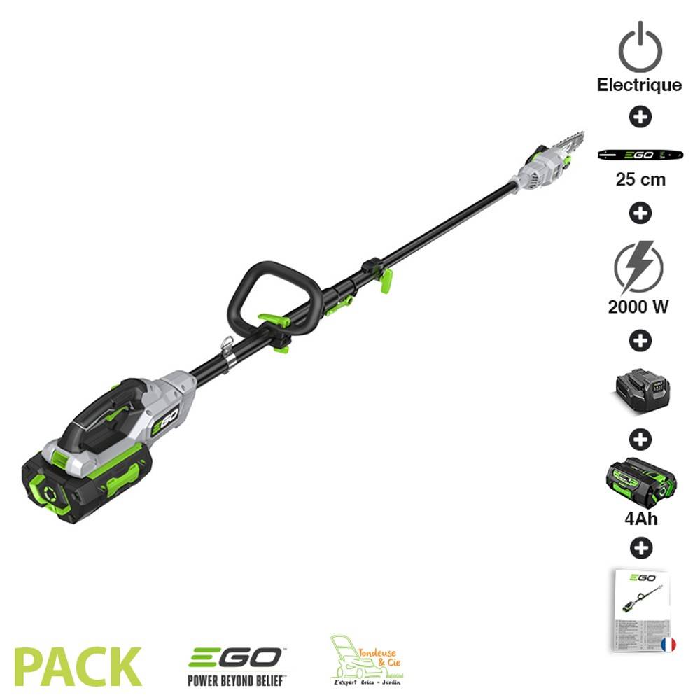 Ego Power + - Pack perche élagueuse téléscopique batterie et chargeur inclus PS1000E à batterie EgoPower guide Oregon 25 cm - Imagen 2