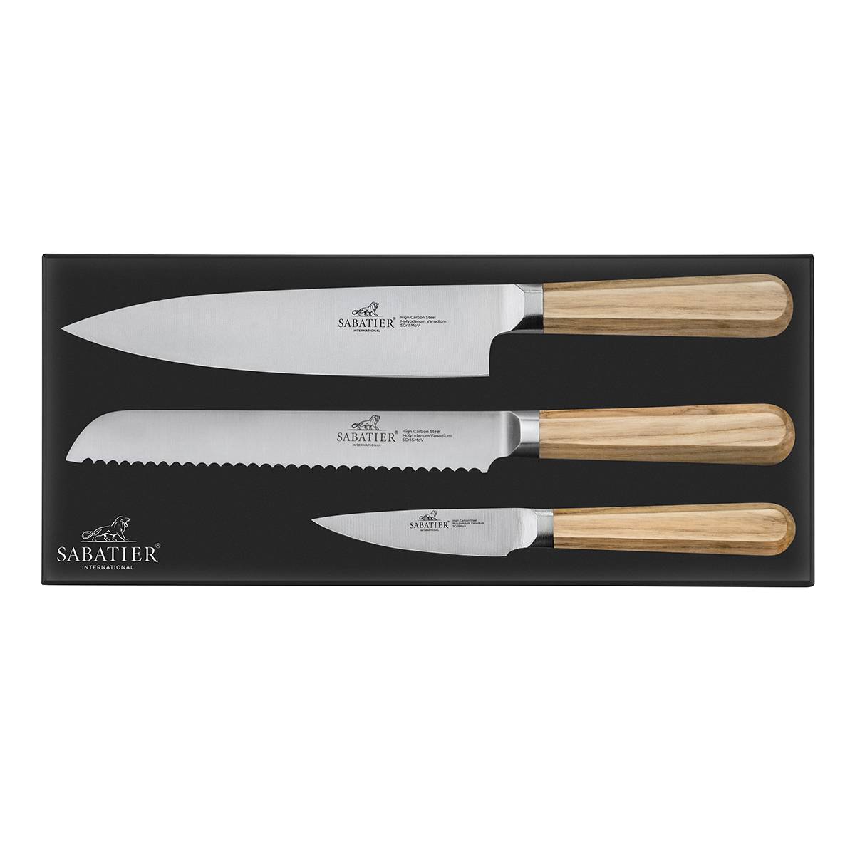 Coffret 3 pièces frêne (office 9cm + pain 20cm + cuisine 20cm) 881384 Lion Sabatier - Imagen 3