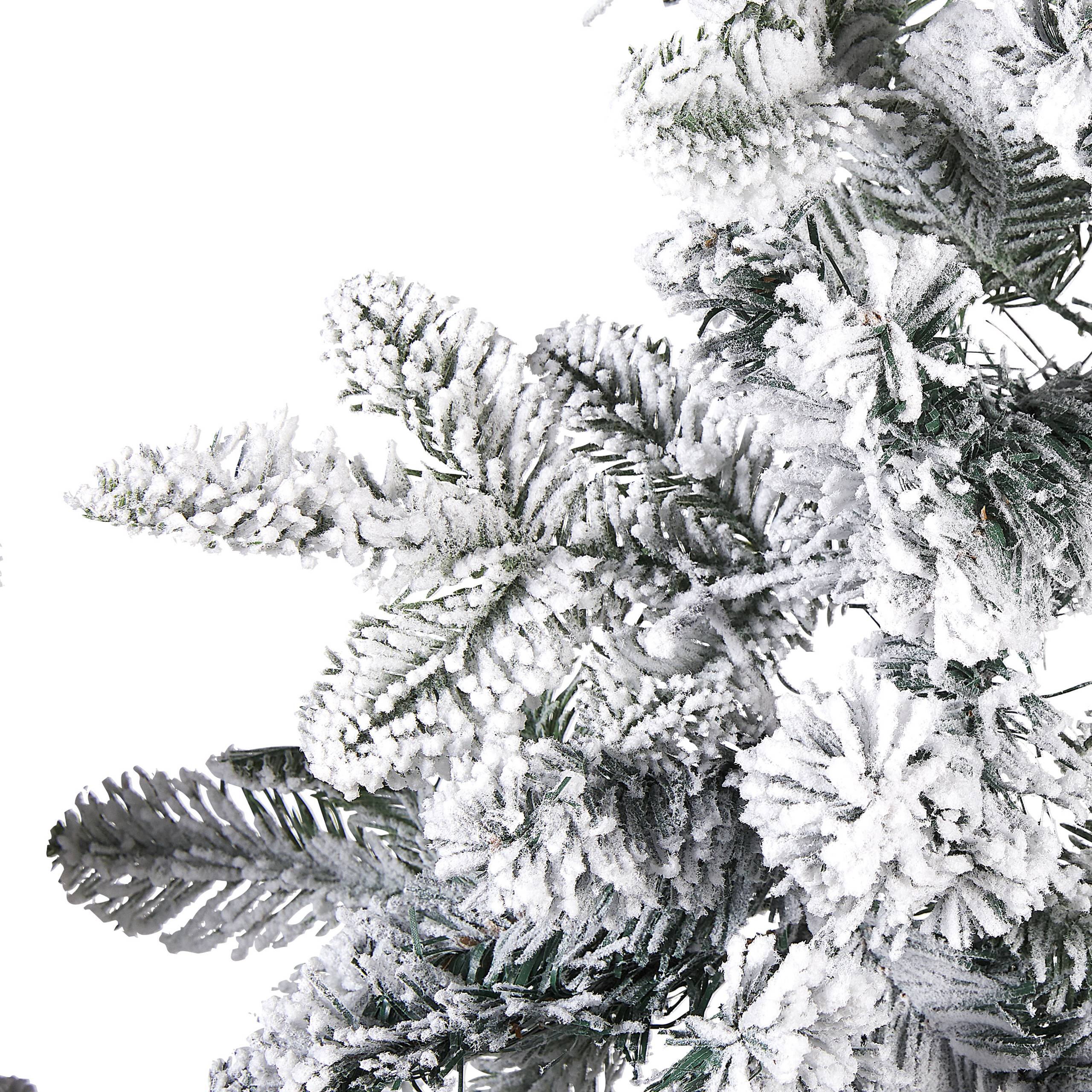 Beliani - Guirlande de Noël enneigée Matière synthétique Blanc SUNDO - Beliani - Imagen 5