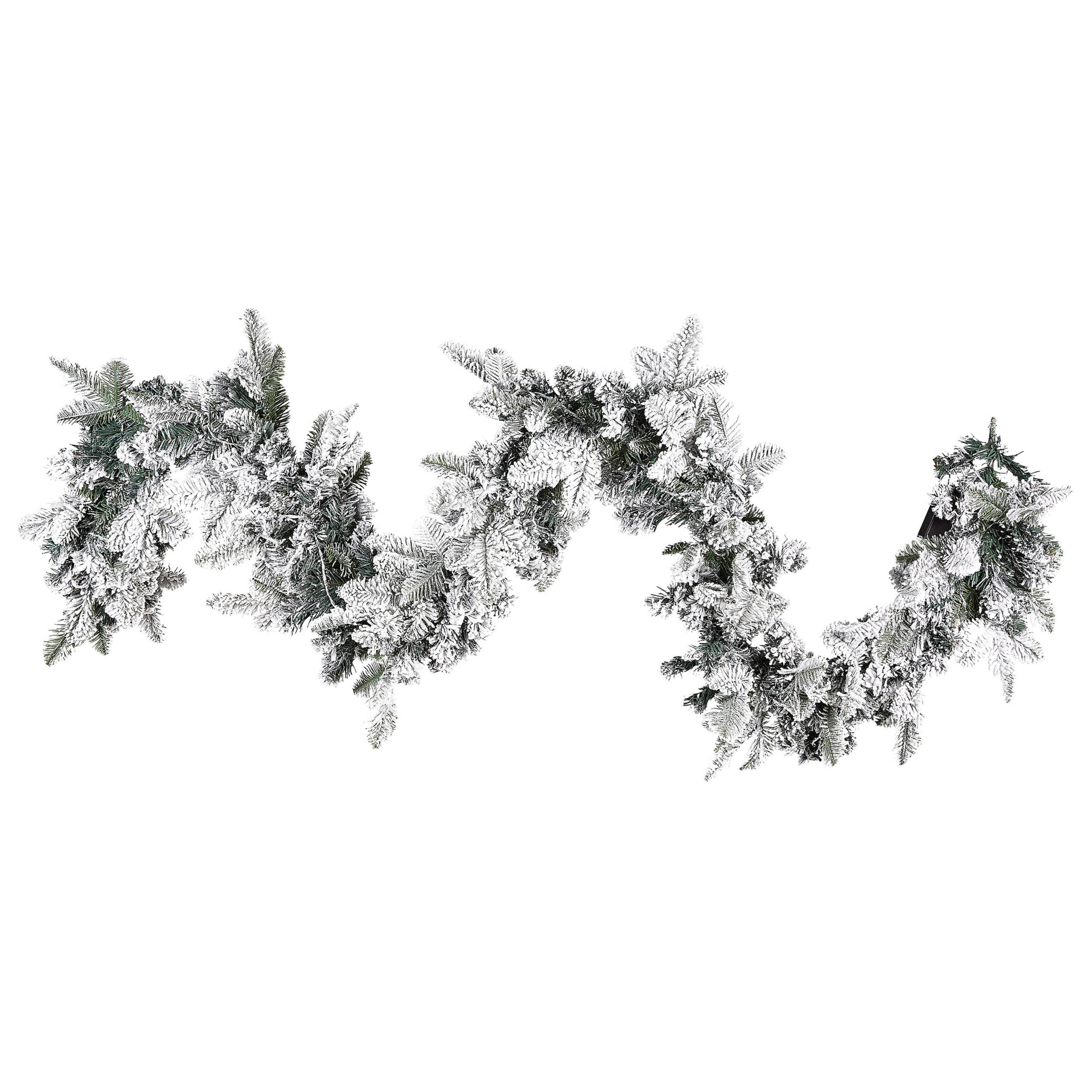 Beliani - Guirlande de Noël enneigée Matière synthétique Blanc SUNDO - Beliani - Imagen 4
