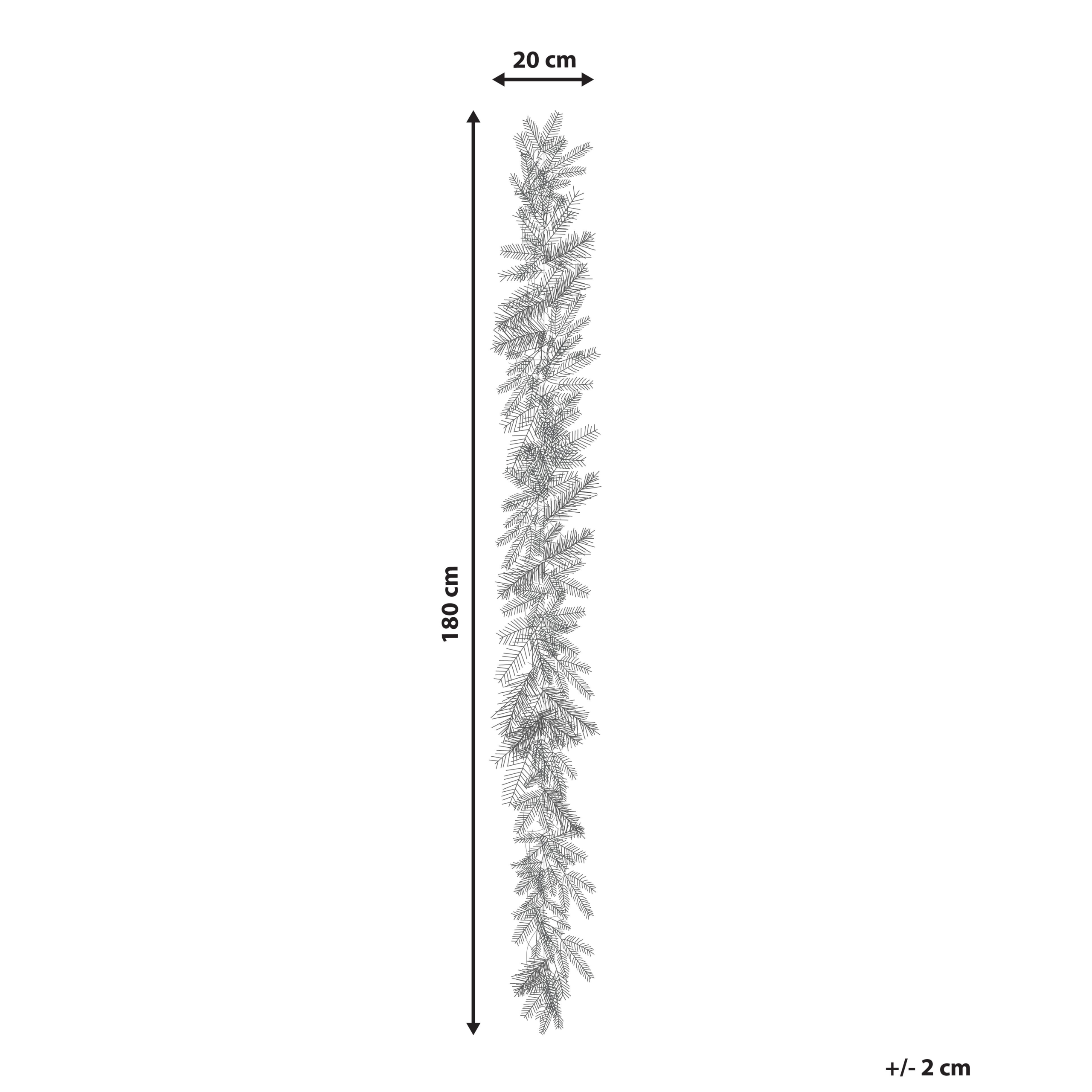 Beliani - Guirlande de Noël enneigée Matière synthétique Blanc SUNDO - Beliani - Imagen 3