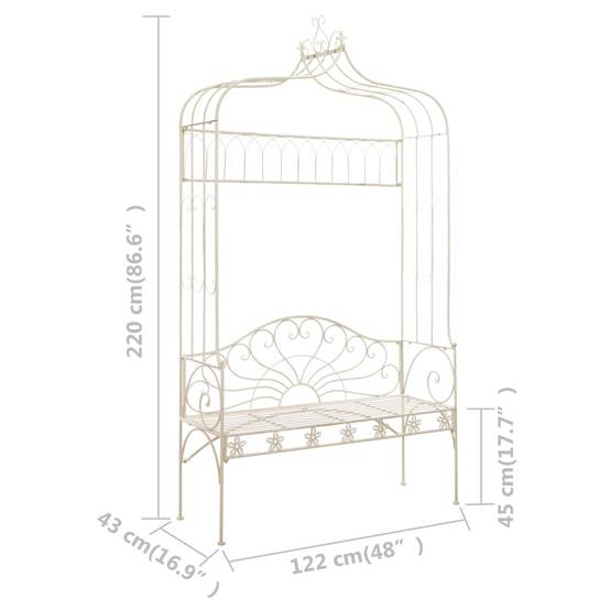 Prolenta Premium - Banc de jardin Blanc 43 X 122 cm - Prolenta Premium - Image 6