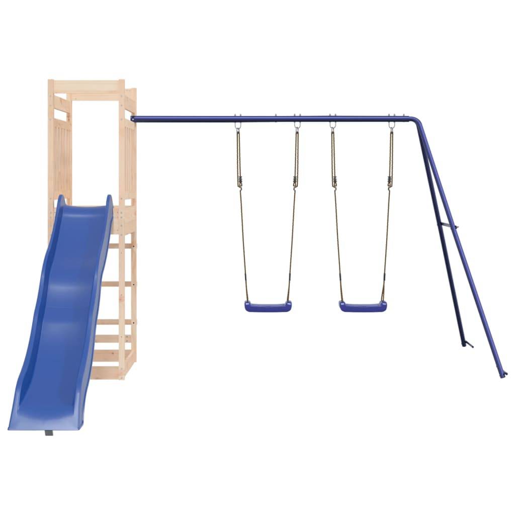 Helloshop26 - Aire de jeux d'extérieur balançoires toboggan portiques robuste jeux jardin 314 x 349 x 207 cm bois de pin massif - Imagen 2