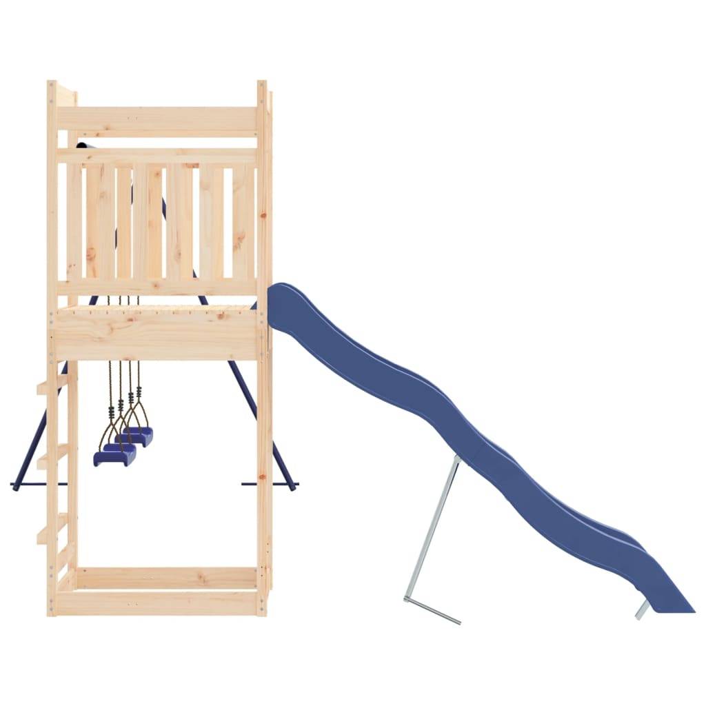 Helloshop26 - Aire de jeux d'extérieur balançoires toboggan portiques robuste jeux jardin 314 x 349 x 207 cm bois de pin massif - Imagen 4