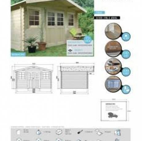 Abri de jardin DOLE en bois 10 m², Toiture Shingle rouge, Plancher Oui - Imagen 5