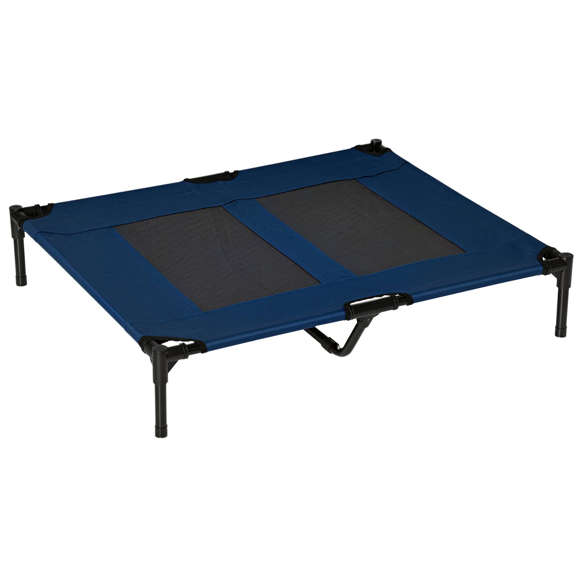Lit rafraîchissant surélevé Métal pour grand chien Couchage XL anti-humidité 92cm bleu - ComfortXL Outdoor Living - Image 1