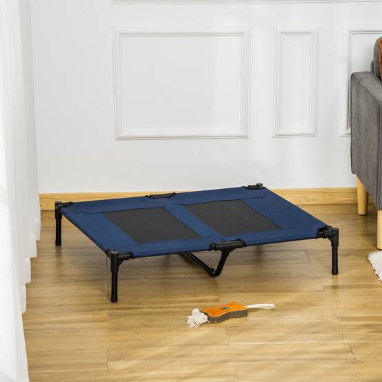 Lit rafraîchissant surélevé Métal pour grand chien Couchage XL anti-humidité 92cm bleu - ComfortXL Outdoor Living - Image 4