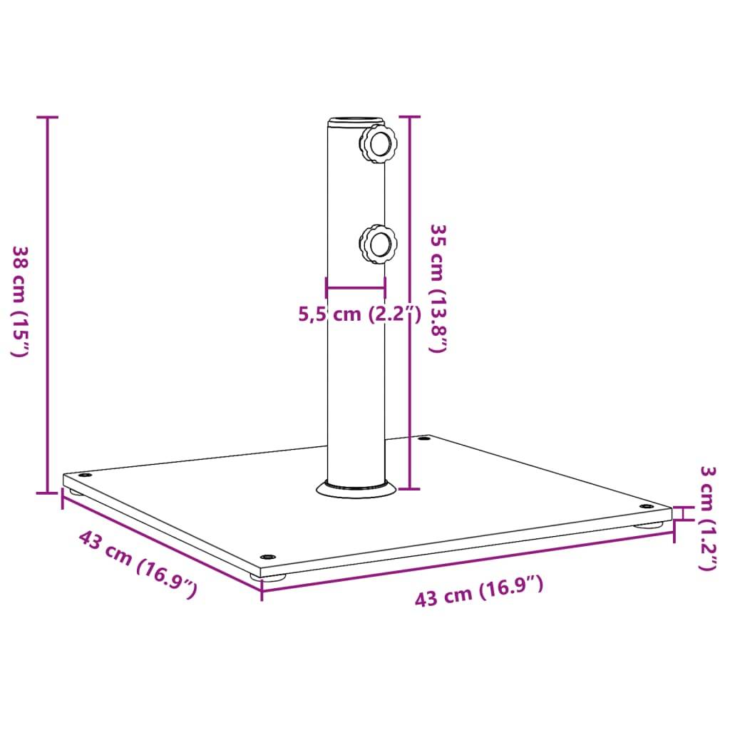Accessoire parasol acier blanc 43 x 43 x 38 cm - Prolenta premium p375.2 - Image 9