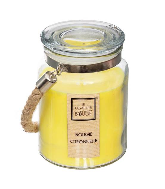 Bougie Parfumée Citronnelle pot en verre 500g - Image 1