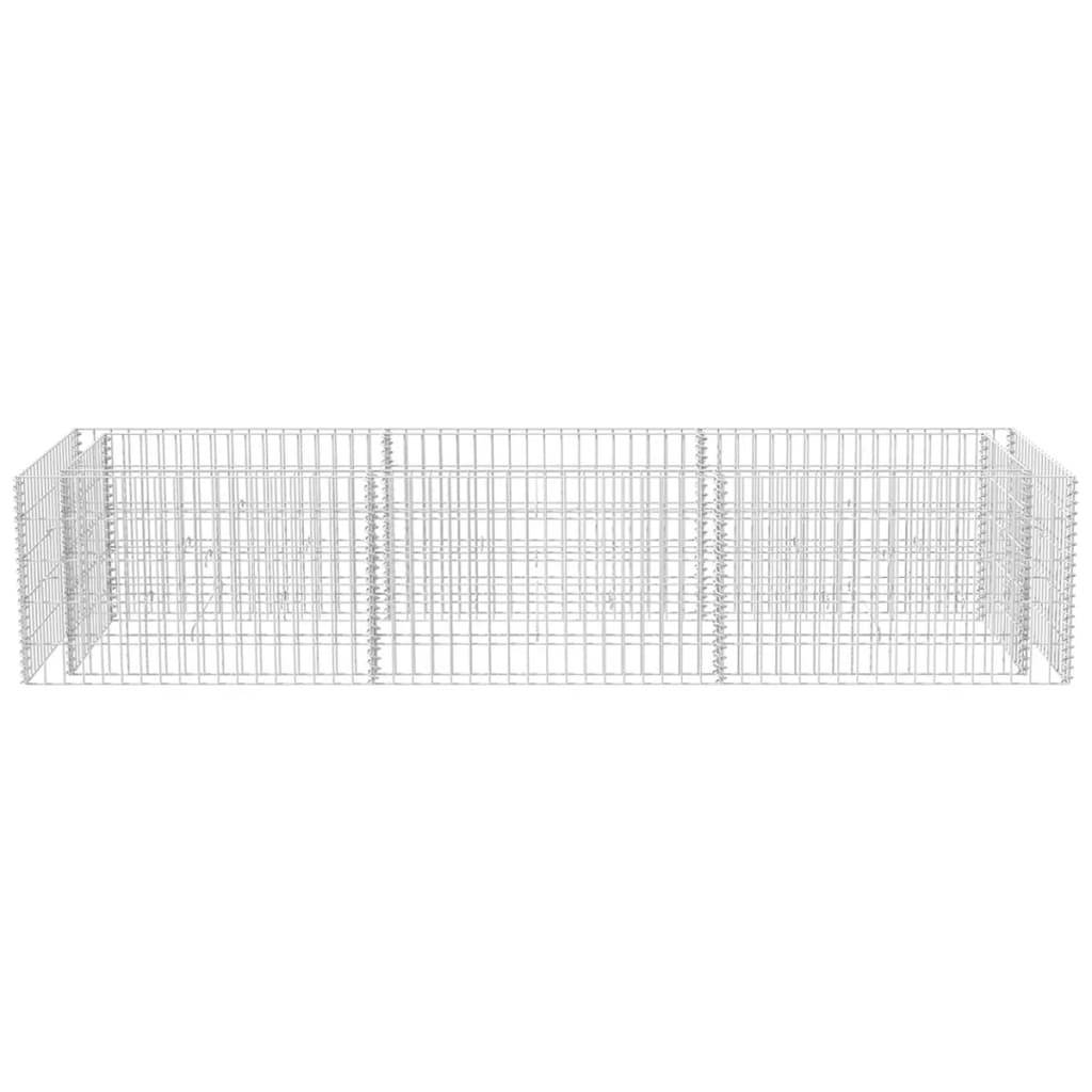 Helloshop26 - Jardinière lit surélevé plantes fleurs jardin à gabion acier 270 x 90 x 50 cm - Imagen 3
