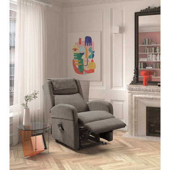 Fauteuil Relax Releveur Electrique Gris avec Roulettes - SEVILLE - Image 4