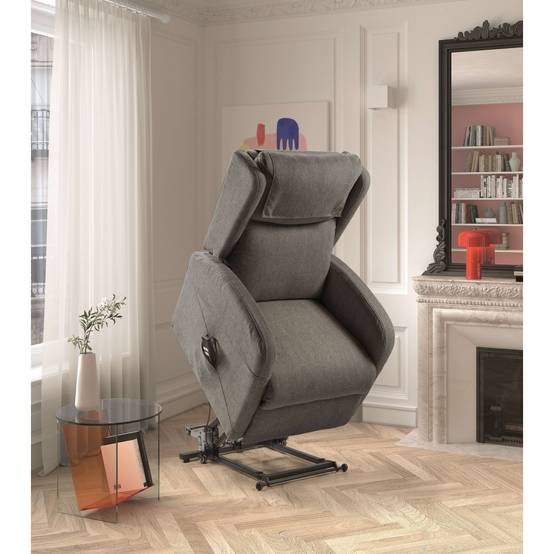 Fauteuil Relax Releveur Electrique Gris avec Roulettes - SEVILLE - Image 5