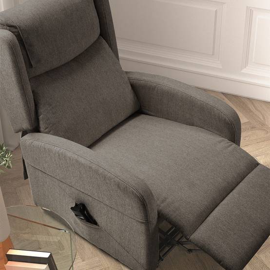 Fauteuil Relax Releveur Electrique Gris avec Roulettes - SEVILLE - Image 6