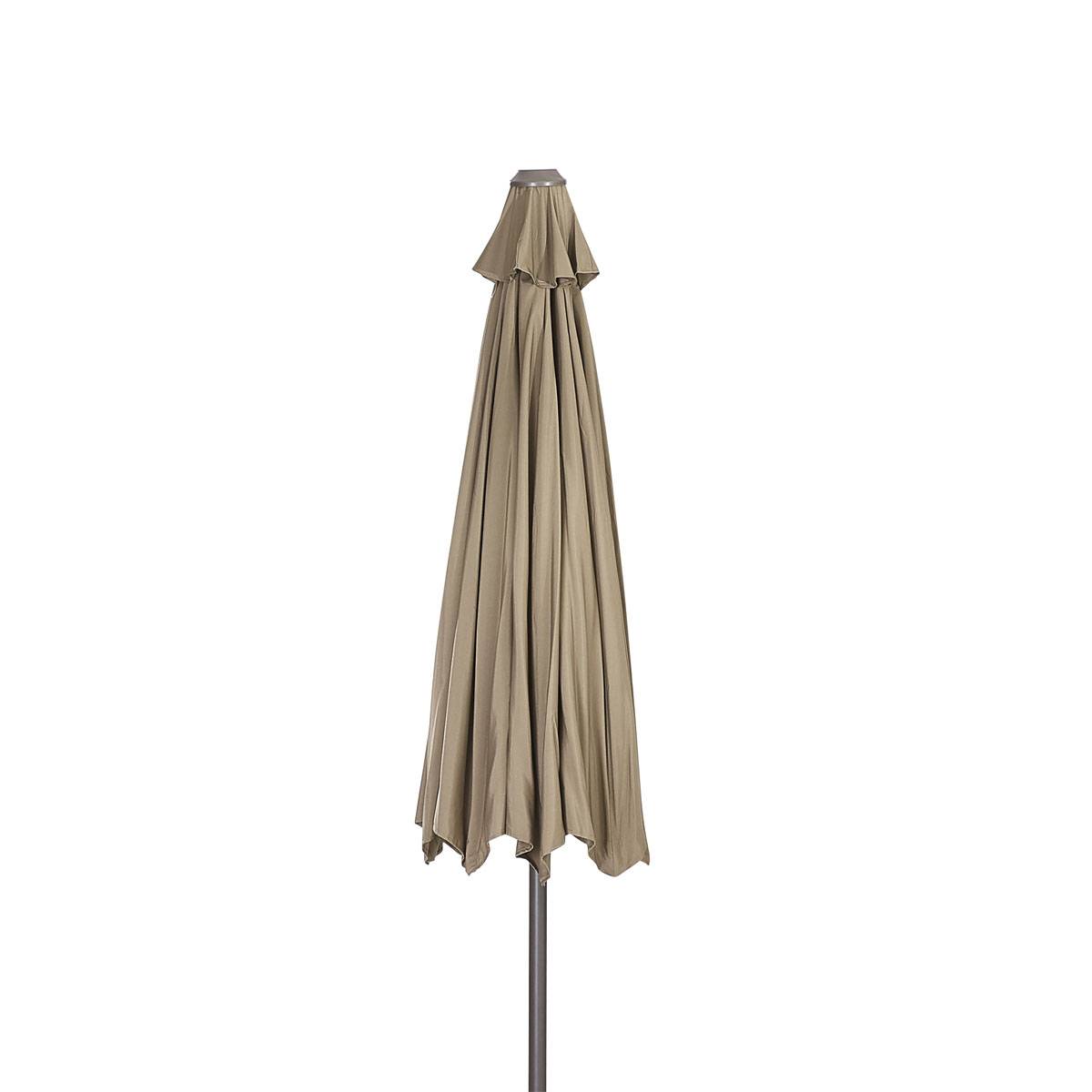 Wilsa Garden - Parasol pour jardin 270 cm taupe en acier à manivelle - Imagen 2