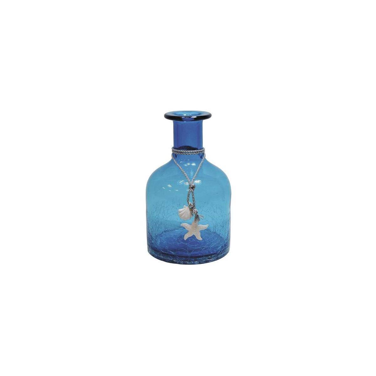 Aubry Gaspard - Vase petite bouteille en verre teinté bleu - Imagen 1