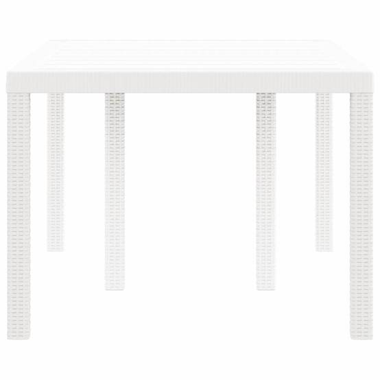 Table de jardin polyrotin blanc 150 x 100 x 73 cm - PANGIVO - Image 5