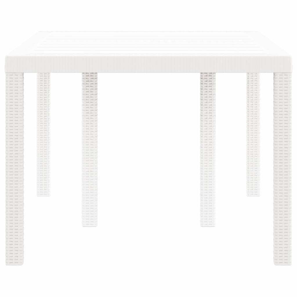 Table de jardin polyrotin blanc 150 x 100 x 73 cm - PANGIVO - Image 5