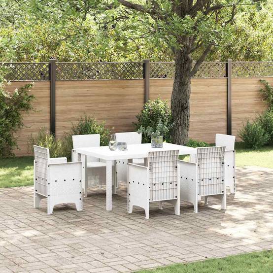 Table de jardin polyrotin blanc 150 x 100 x 73 cm - PANGIVO - Image 1