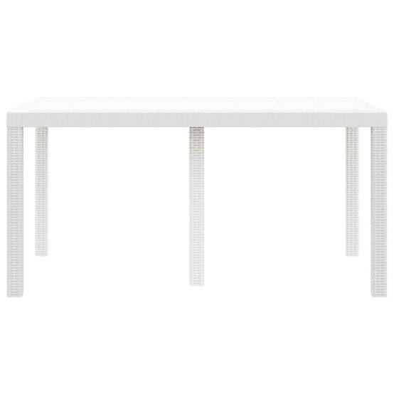 Table de jardin polyrotin blanc 150 x 100 x 73 cm - PANGIVO - Image 4