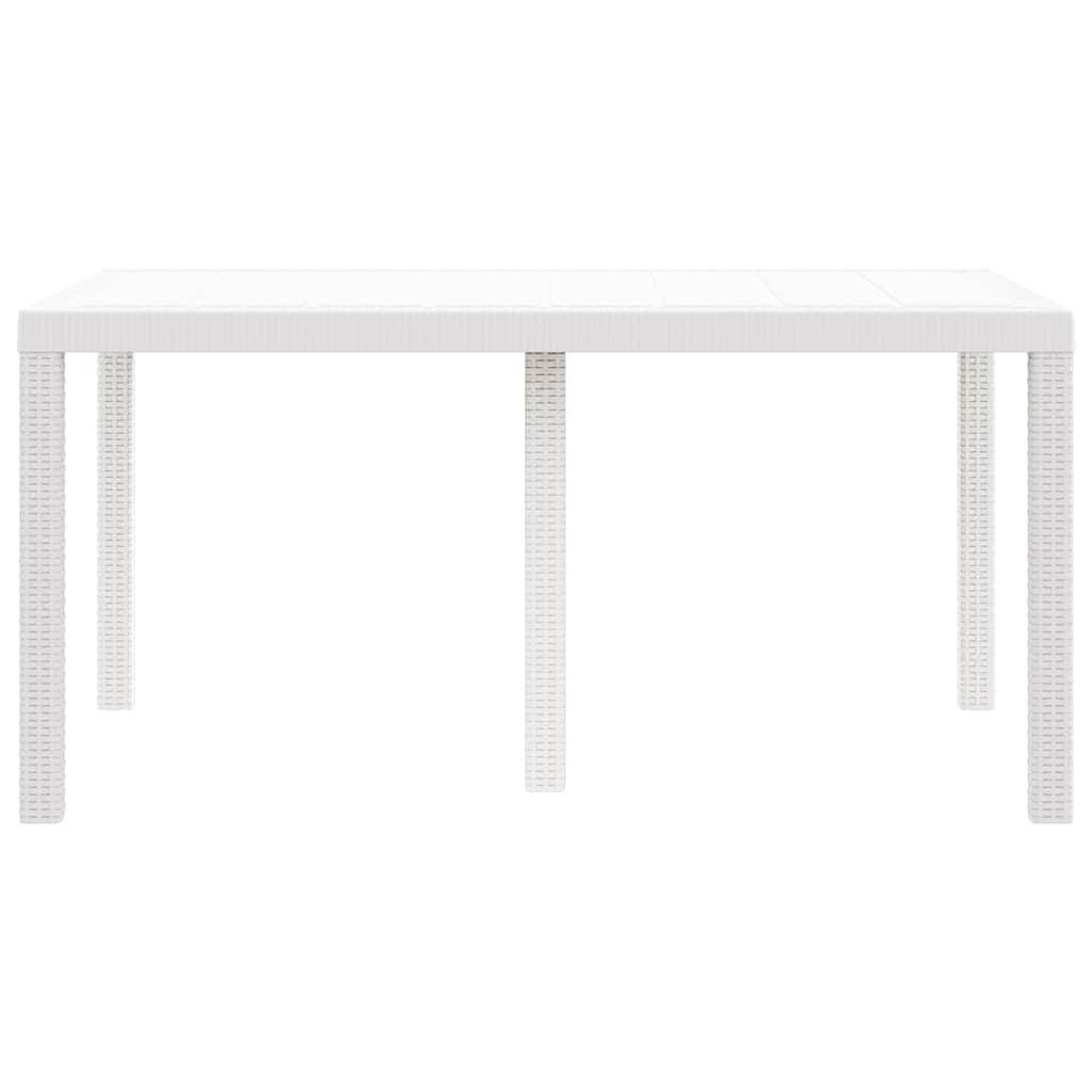 Table de jardin polyrotin blanc 150 x 100 x 73 cm - PANGIVO - Image 4