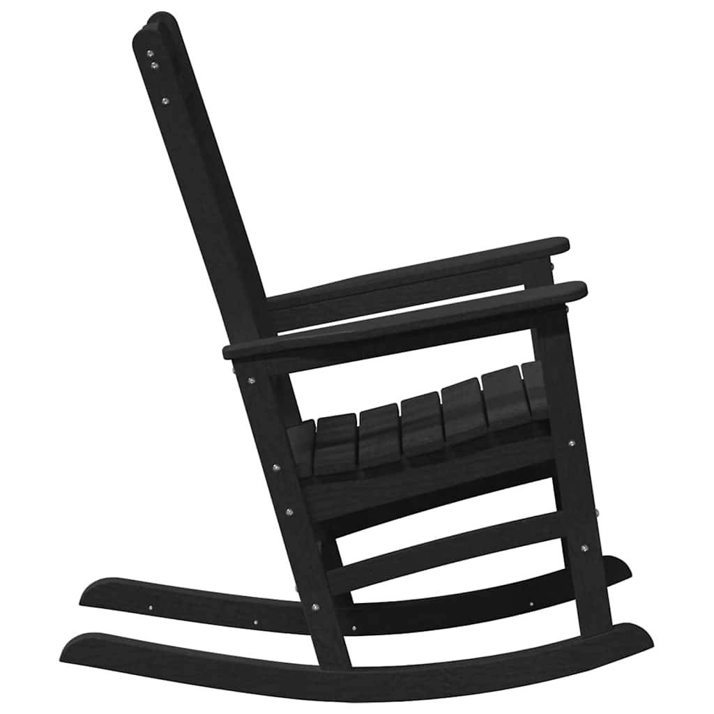 PANGIVO - Chaise Berçante de Jardin Noir 92 x 70 x 108 cm HDPE - PANGIVO - Image 5