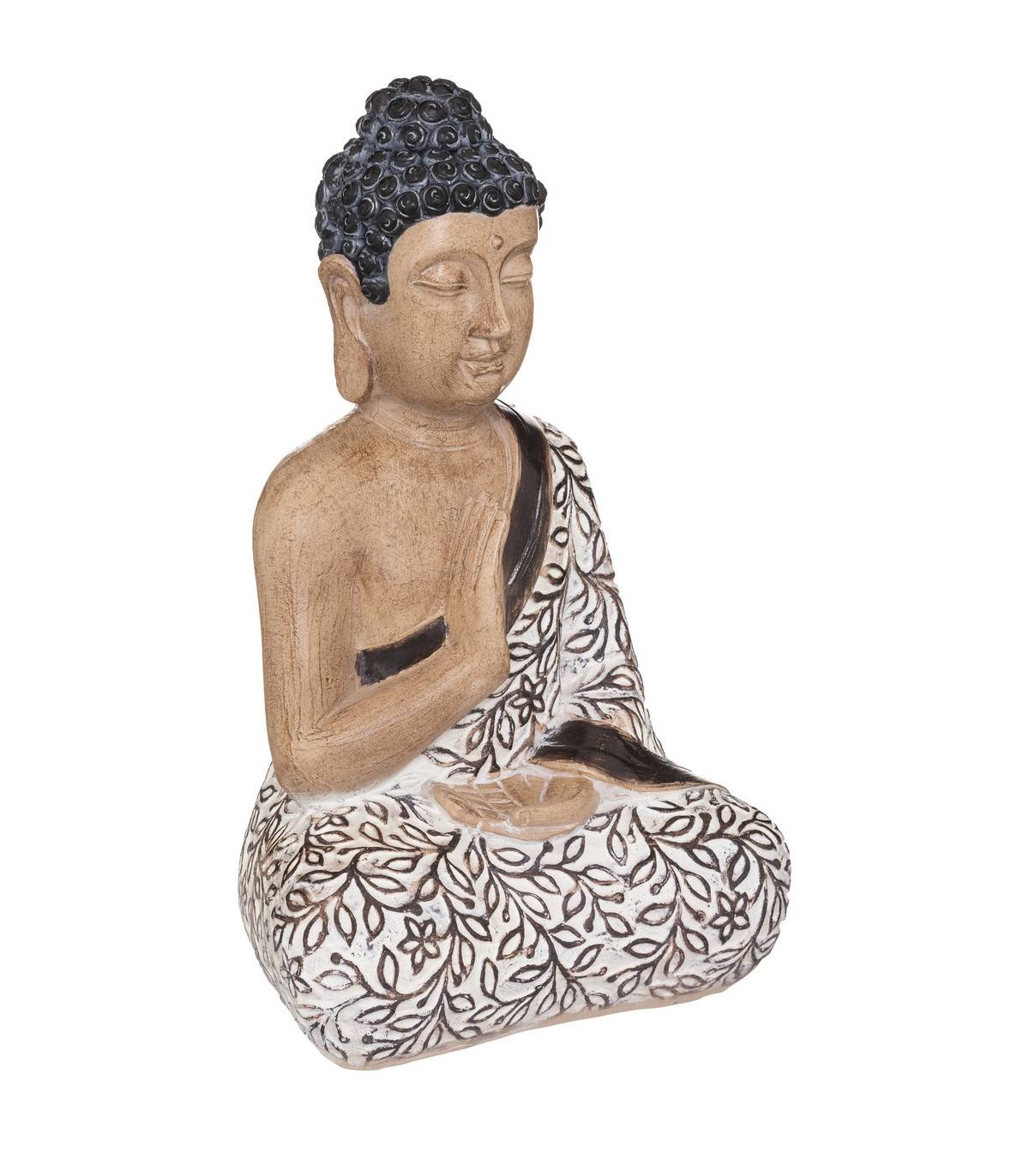 Statue décorative Bouddha assis en résine multicolore H 37.50 cm - Imagen 1