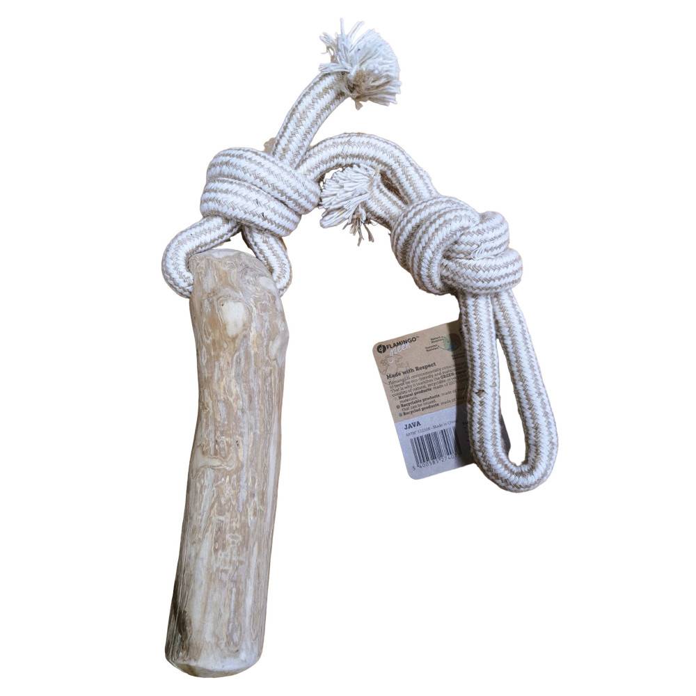 Flamingo - jeux corde à tirer avec bâton à mâché Green java 51 cm L pour chien - Imagen 2