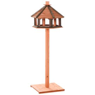 Mangeoire pour oiseaux sur pied bois naturel 52 x 52 x 130 cm - PANGIVO