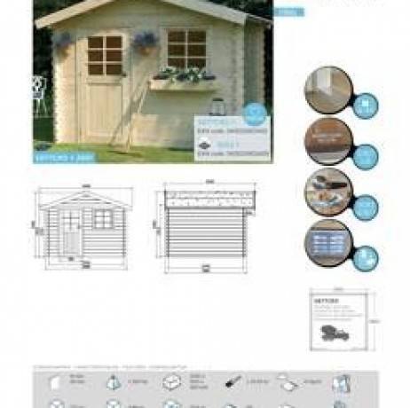 Abri de jardin Sologne en bois 7.53 m², Toiture Toit standard (roofing), Plancher Oui - Imagen 5