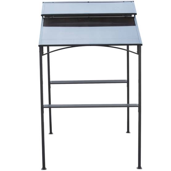 Tonnelle de barbecue acier et polycarbonate abri grill extérieur ventilation 2.4x1.5m - ComfortXL Outdoor Living - Image 5