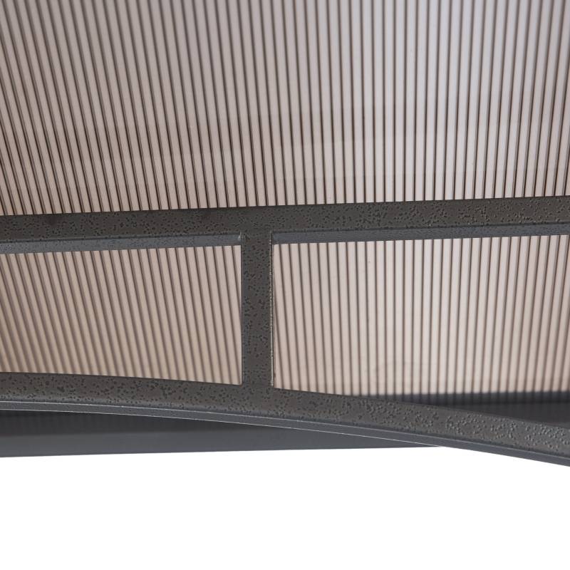 Tonnelle de barbecue acier et polycarbonate abri grill extérieur ventilation 2.4x1.5m - ComfortXL Outdoor Living - Image 8
