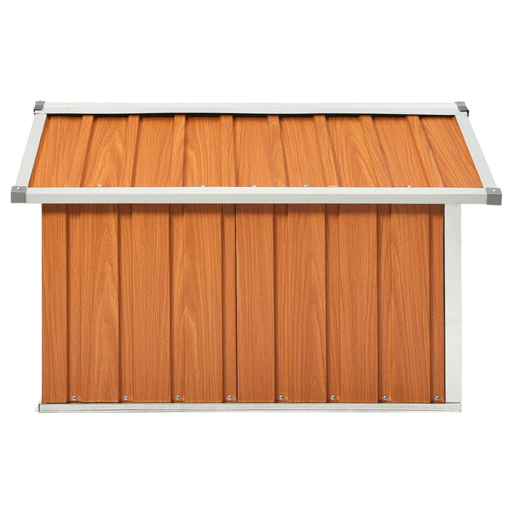 Helloshop26 - Abri pour robot de jardin 92 x 97 x 63 cm acier galvanisé marron - Imagen 5