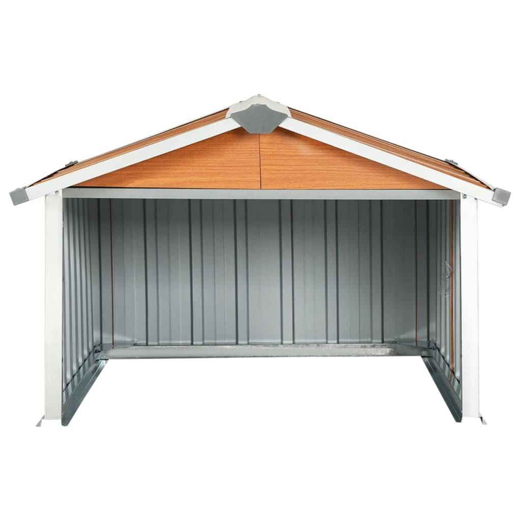 Helloshop26 - Abri pour robot de jardin 92 x 97 x 63 cm acier galvanisé marron - Imagen 4