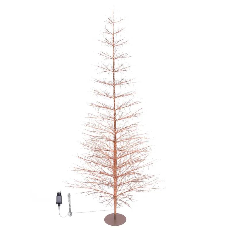 Lotti - Arbre Conique Lumineux TILLEUL Rose Gold H230cm Ø110cm 2432 MicroLED Blanc Chaud Fixe & Flash Lotti - Image 2