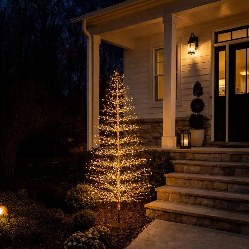 Lotti - Arbre Conique Lumineux TILLEUL Rose Gold H230cm Ø110cm 2432 MicroLED Blanc Chaud Fixe & Flash Lotti - Image 5