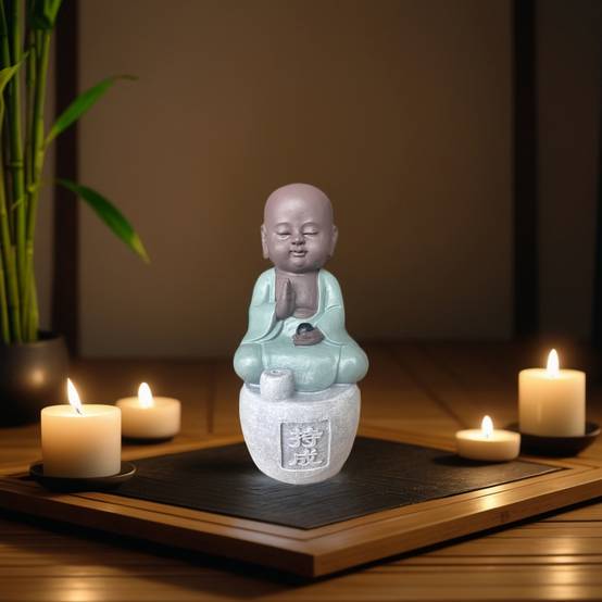 Zen Light - Statue Bonze Porte-Encens Persévérance - Bouddha Mythique-Fabrication Artisanale -Déco FengShui-Idée Cadeau-H14cm–Zen'Light - Image 4